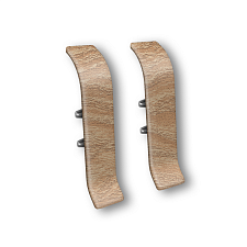 ДУБ КОНЬЯЧНЫЙ (ДУБ КНЧ) Соединитель к плинтусу ПВХ колл. КЛАССИК (55мм) 20шт/уп IDEAL